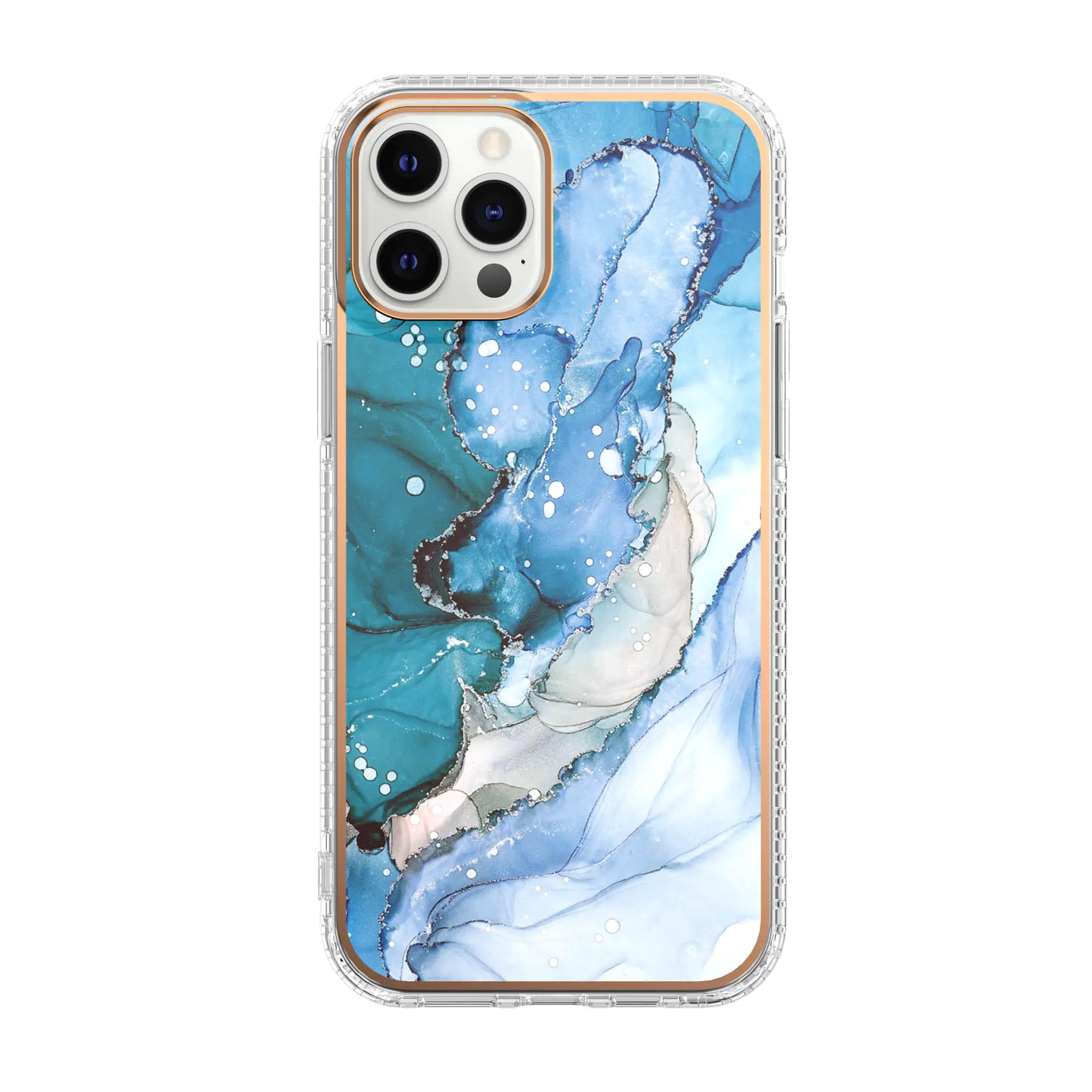 Mosaic Floral Marble Transparent Case