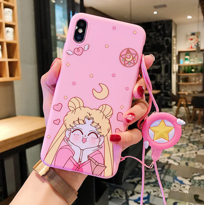 Cute Phone Case with Stand and Protector