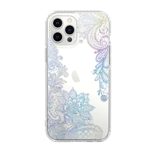 Mosaic Floral Marble Transparent Case