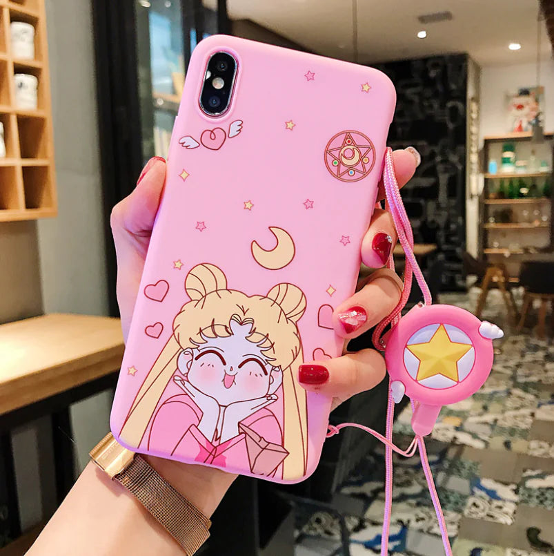 Cute Phone Case with Stand and Protector