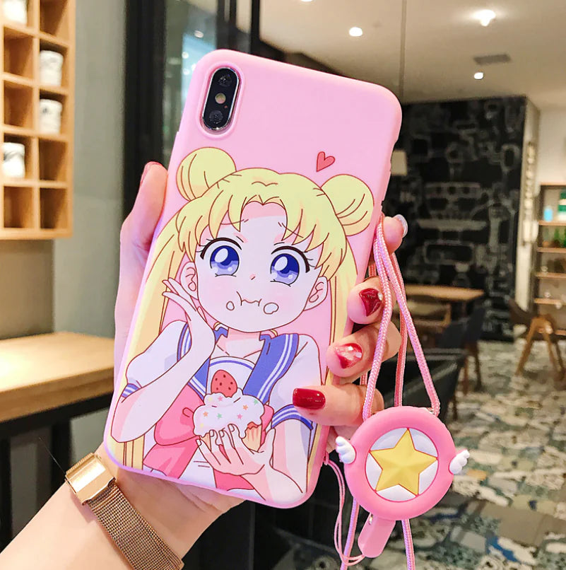 Cute Phone Case with Stand and Protector