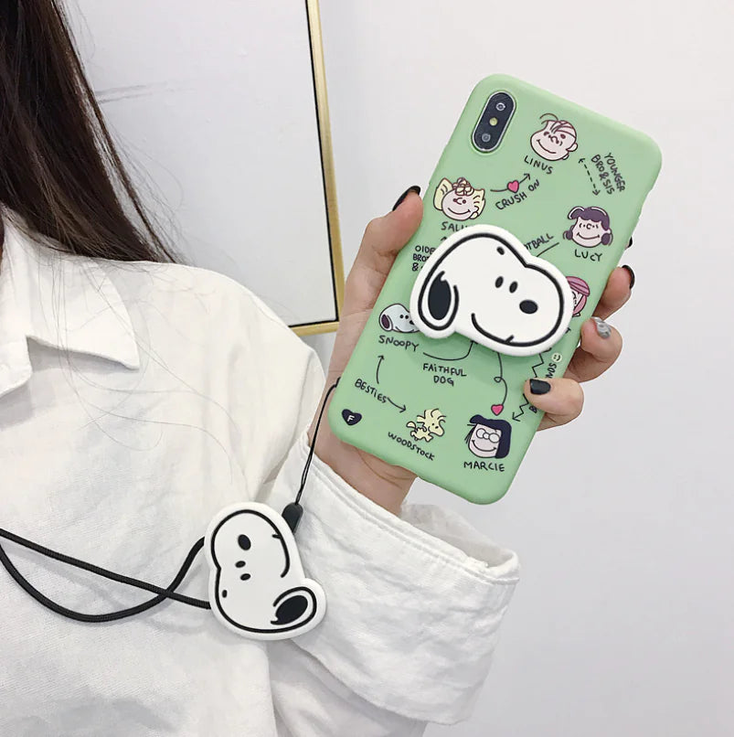 Cute Phone Case with Stand and Protector